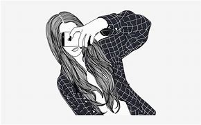 Image result for Cute Girl Drawings with Phone