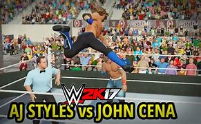 Image result for WWE 2K17 AJ Styles vs John Cena