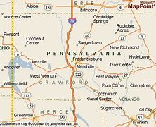 Image result for Map of Meadville PA Area