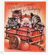 Image result for Cat Thanksgiving Cards