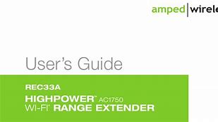 Image result for Amped Wireless Extender Model Rec33a Setup