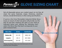 Image result for Nitrile Glove Sizes