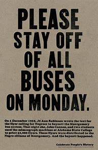 Image result for Bus Boycott Colored