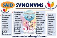 Image result for Synonyms of Said