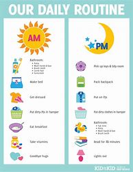 Image result for Daily Routine Chart for Toddlers