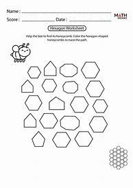 Image result for Hexagon Shape Worksheet