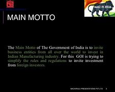 Image result for Main Motto of Make in India