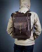 Image result for Brown Canvas Backpack