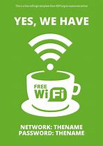 Image result for FreeWifi Sign Template