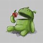 Image result for Android Guy Eating Apple
