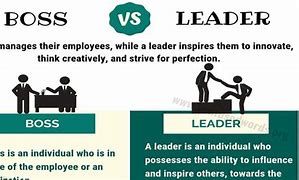 Image result for Boss vs Leader Graphic