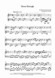 Image result for Never Enough Piano Sheet Music Easy