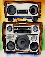 Image result for Boombox Watercolor Clip Art