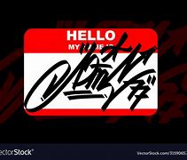 Image result for Hello My Name Is Sticker Hollow