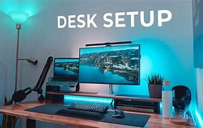 Image result for Home Office Setup Built in Desk