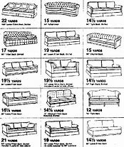 Image result for Upholstery Yardage Chart for Cushions