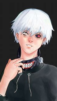 Image result for Anime Boy with a Mask and Short White Hair