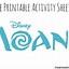 Image result for Moana Activity Sheets