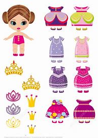 Image result for Princess Dress Cut Out Template
