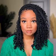 Image result for Short Curly Hairstyles Box Braid