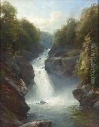 Image result for Welsh Waterfall Painting