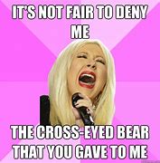 Image result for Cross Eyed Bear Meme