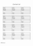 Image result for Phone List Template Excel