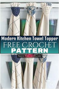 Image result for Crochet Dish Towel Top Pattern