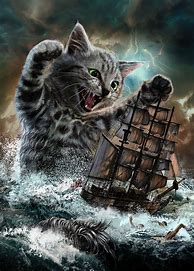 Image result for Black Cat Kraken Art