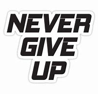 Image result for Never Give Up PNG