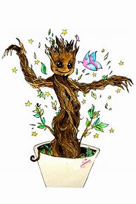 Image result for Baby Groot Drawing Colored