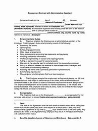 Image result for Personal Assistant Contract Template