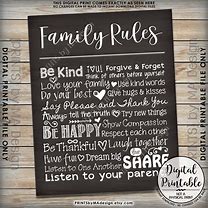 Image result for House Rules Sign Printable