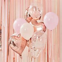 Image result for Pastel Blue and Pink Balloons with Rose Gold