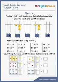 Image result for Abacus Workbook for Grade 1
