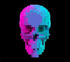 Image result for Cool Pixel Art Skull