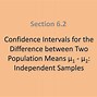Image result for Difference Between Two Population Means