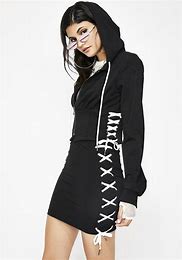 Image result for Long Hoodie Short Skirt