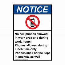 Image result for No Phone Alloed Sign