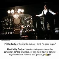 Image result for The Greatest Showman Memes Barnum and Philip Drinking