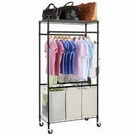 Image result for Laundry Cart with Clothes Rack