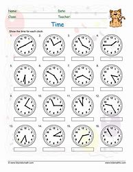 Image result for Time Past to Worksheet