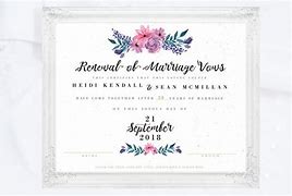 Image result for Certificate for Renewal of Wedding Vows Free