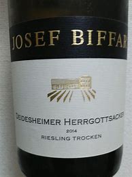 Image result for Josef Biffar Wachenheimer Goldbachel Riesling Spatlese trocken