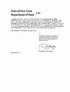 Image result for Certificate of Existence New York