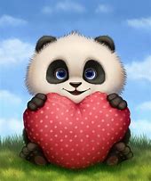 Image result for Cute Cartoon Valentine's Panda
