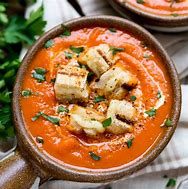 Image result for cream tomatoes soups with grill cheese