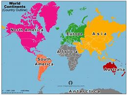 Image result for World Map with All Continents