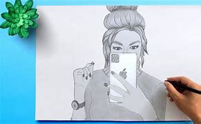 Image result for How to Draw a Girl with a iPhone