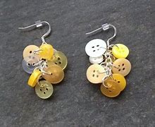 Image result for Metal Button Earring